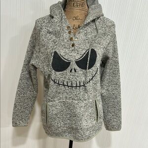 Sheilay Nightmare Before Christmas Cozy Heather Gray Hoodie